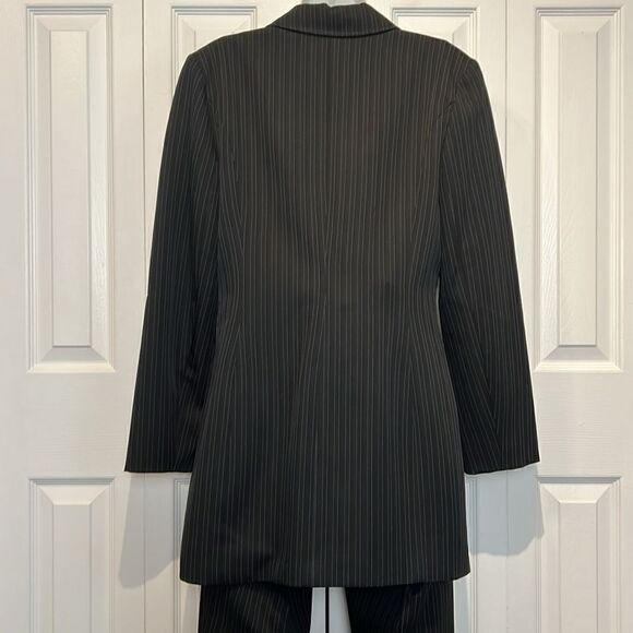 Buffalo David Bitton Women’s Black Pinstripe Suit|| Blazer Sz M/L, Pants Sz 30 - Picture 12 of 16